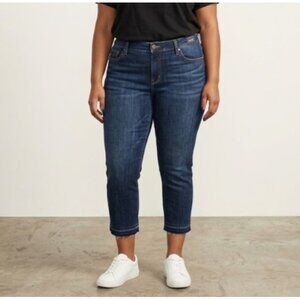 NWT Levi's Woman's 711 Ankle Skinny in Blue Story Raw Hem Stretch Jeans 22W